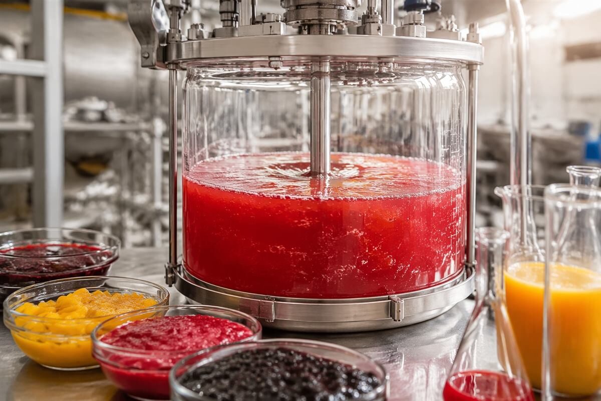 Une émulsion pilote de boisson punchée aux fruits démontre l’importance d’un mélange contrôlé et d’une stabilité colloïdale.