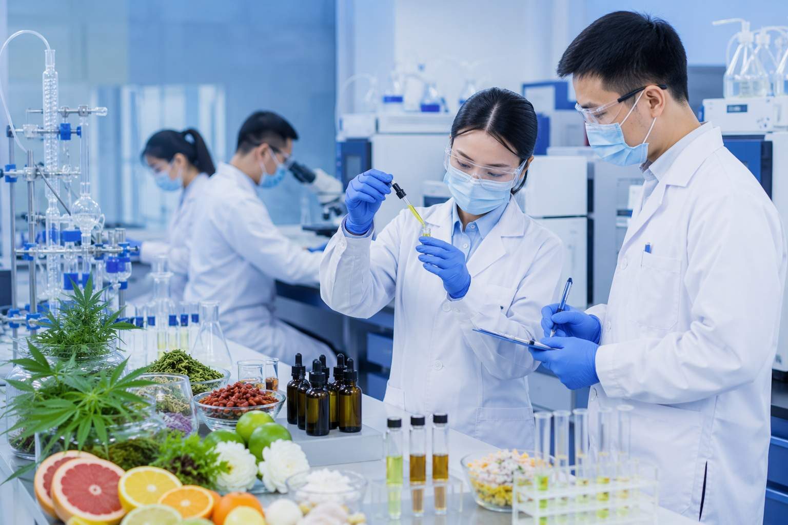 Guangdong Unique Flavor Co., Ltd.'s ISO22000-certified GMP manufacturing facility developing natural flavor concentrates specifically calibrated for CBD beverage terpene masking — natural compound selection meeting FDA 21 CFR 101.22 natural flavor requirements, matrix compatibility validation, and terpene-aware formulation for full-spectrum, broad-spectrum, and isolate CBD applications globally.