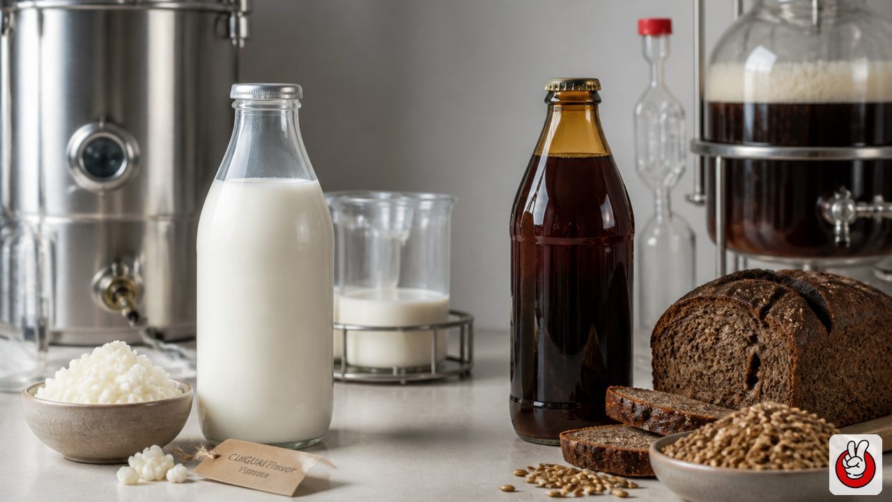 kefir flavoring, kvass flavor, fermented beverage formulation, flavor stability, lactic fermentation, beverage R&D