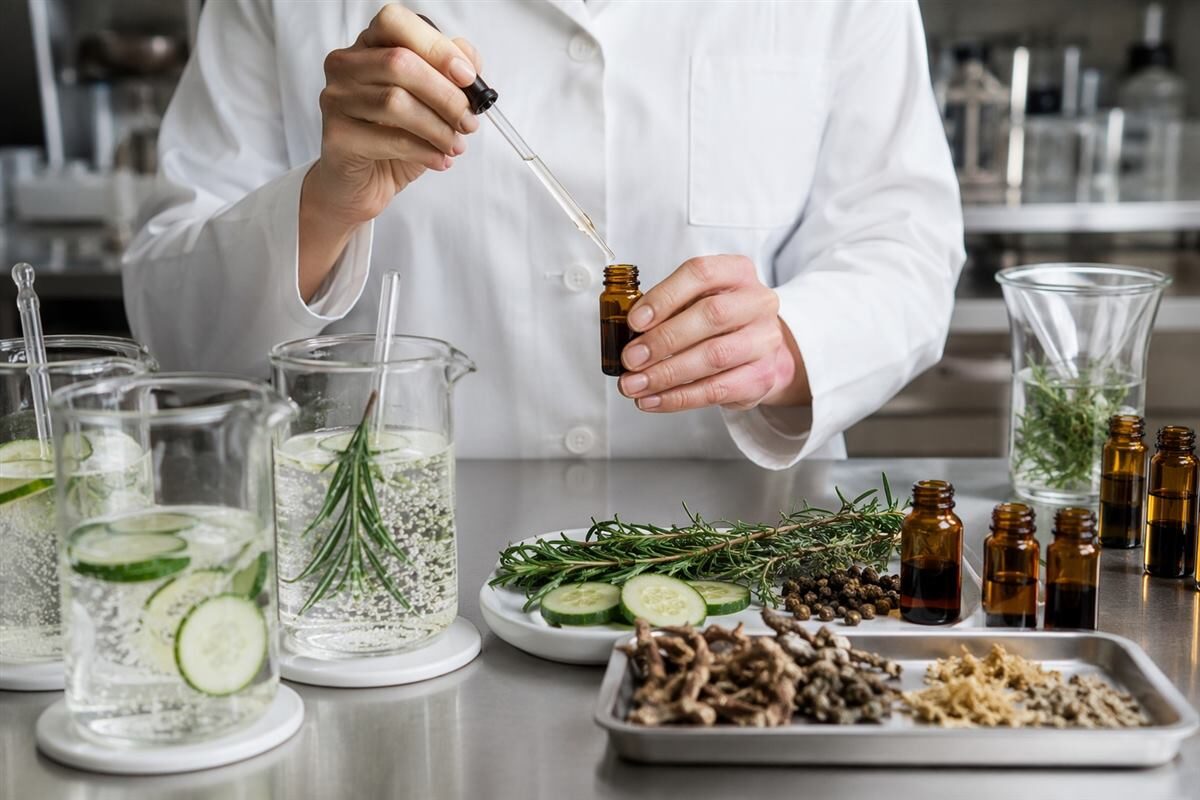 tonic water formulation; botanical beverage R&D; cucumber flavor; rosemary flavor