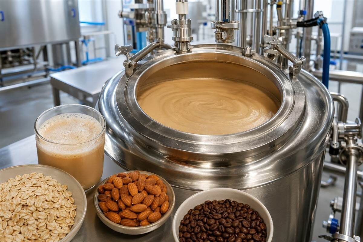 A pilot-scale plant-based coffee beverage highlights the relationship between stable structure, foam and flavor performance.